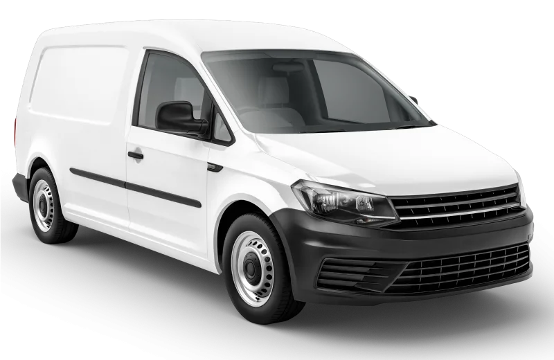 White compact delivery van